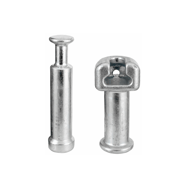 Overhead line insulator connection fittings